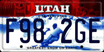 UT license plate F982GE