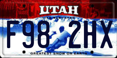 UT license plate F982HX