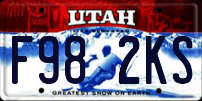 UT license plate F982KS