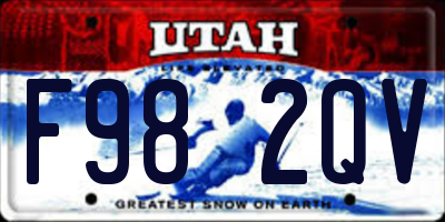 UT license plate F982QV
