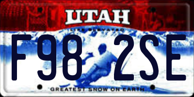 UT license plate F982SE