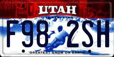 UT license plate F982SH