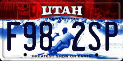 UT license plate F982SP