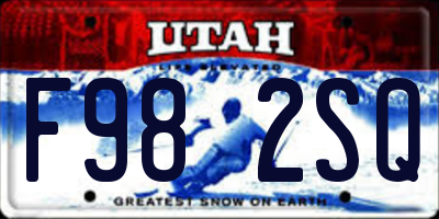 UT license plate F982SQ