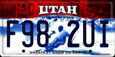 UT license plate F982UI