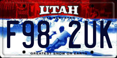 UT license plate F982UK