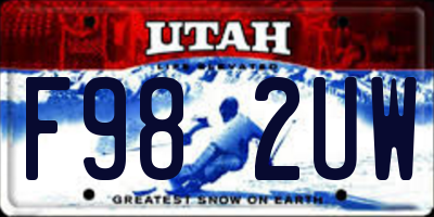 UT license plate F982UW