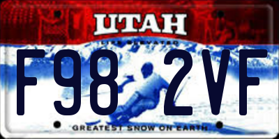 UT license plate F982VF