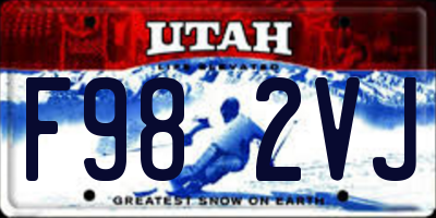 UT license plate F982VJ