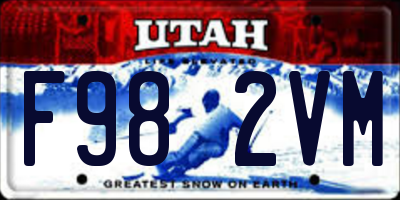 UT license plate F982VM