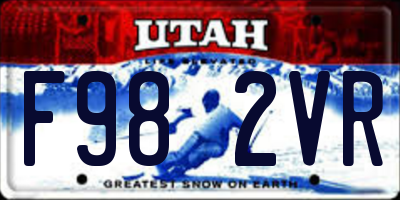 UT license plate F982VR