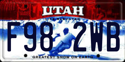 UT license plate F982WB