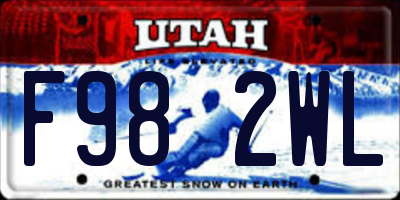 UT license plate F982WL