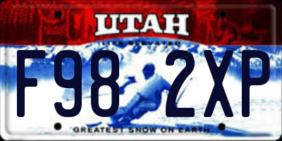 UT license plate F982XP