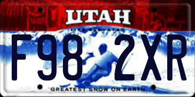 UT license plate F982XR