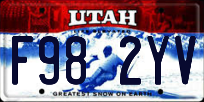 UT license plate F982YV