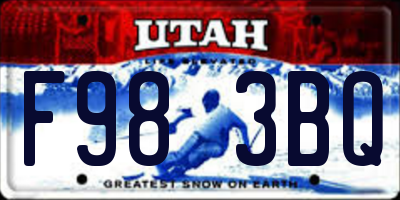 UT license plate F983BQ