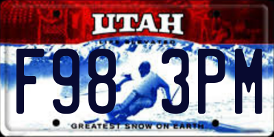 UT license plate F983PM