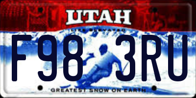 UT license plate F983RU