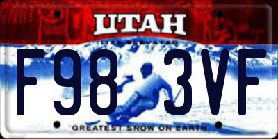 UT license plate F983VF