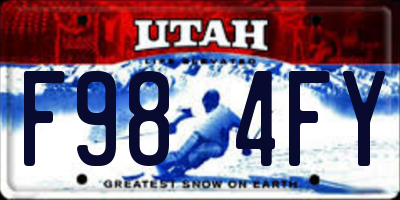UT license plate F984FY
