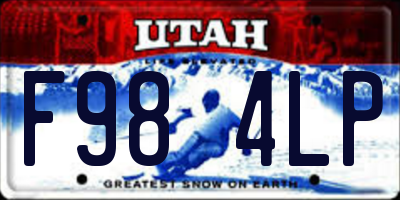 UT license plate F984LP