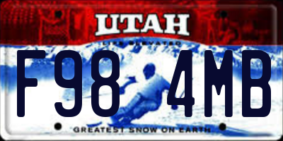 UT license plate F984MB