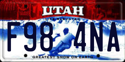 UT license plate F984NA
