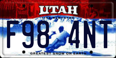 UT license plate F984NT