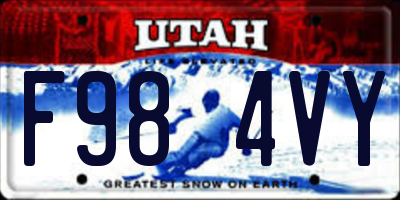 UT license plate F984VY
