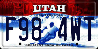 UT license plate F984WT