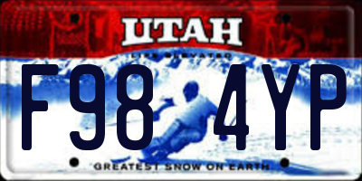 UT license plate F984YP