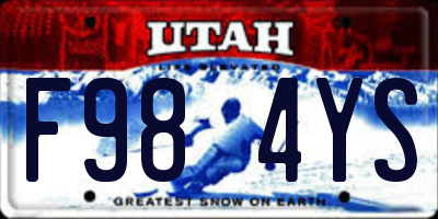 UT license plate F984YS