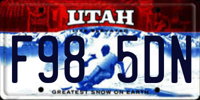 UT license plate F985DN