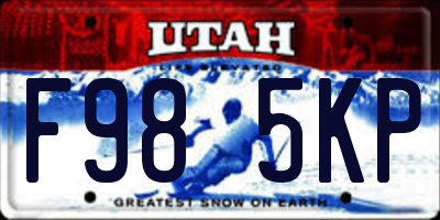 UT license plate F985KP