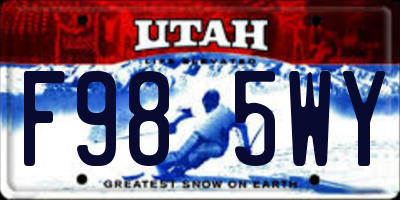 UT license plate F985WY