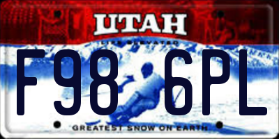 UT license plate F986PL