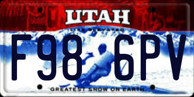 UT license plate F986PV