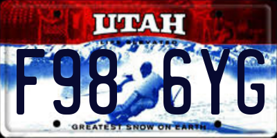 UT license plate F986YG