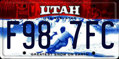 UT license plate F987FC