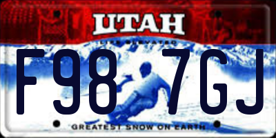 UT license plate F987GJ