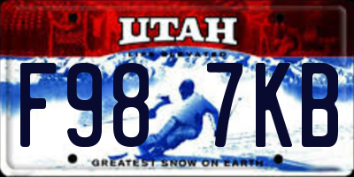 UT license plate F987KB