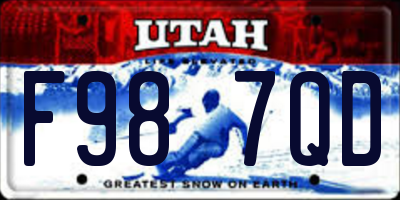UT license plate F987QD