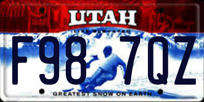 UT license plate F987QZ