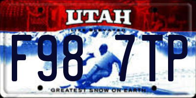 UT license plate F987TP