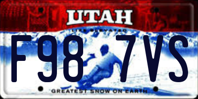 UT license plate F987VS