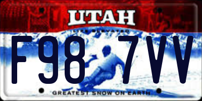 UT license plate F987VV