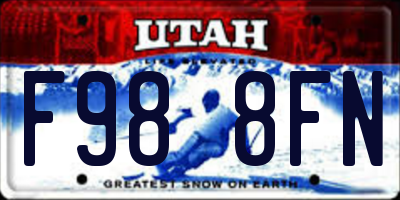 UT license plate F988FN