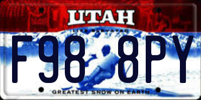 UT license plate F988PY