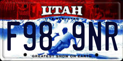 UT license plate F989NR